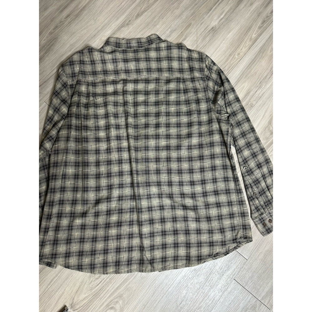 Woolrich Woolen Mills Heavy Men's Gray Plaid Outdoor Cotton Shirt Sz XXL - Picture 12 of 14